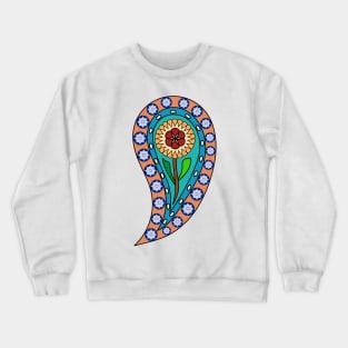 Traditional Persian Paisley (Bote Jeghe) Flower Crewneck Sweatshirt